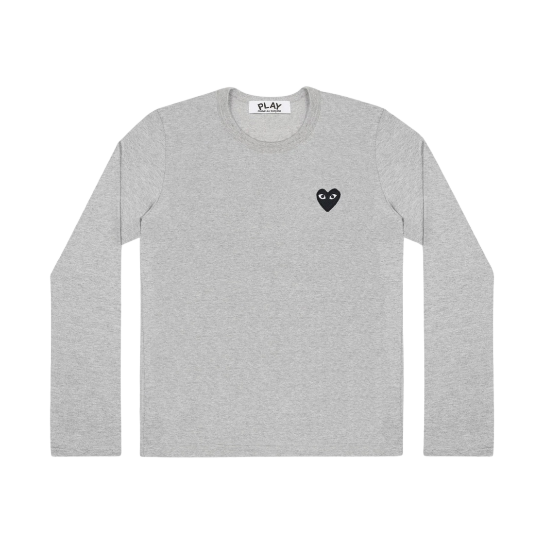 플레이 꼼데가르송 블랙 하트 롱슬리브 티셔츠 그레이(Play Comme des Garcons Black Heart LS T-Shirt Grey)