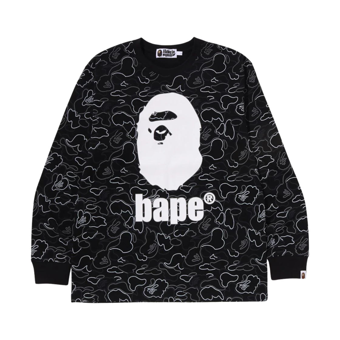 - BAPE Neon Camo L/S T-Shirt Black