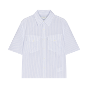 Waviness Horizon Stripe Half shirts Blue Stripe