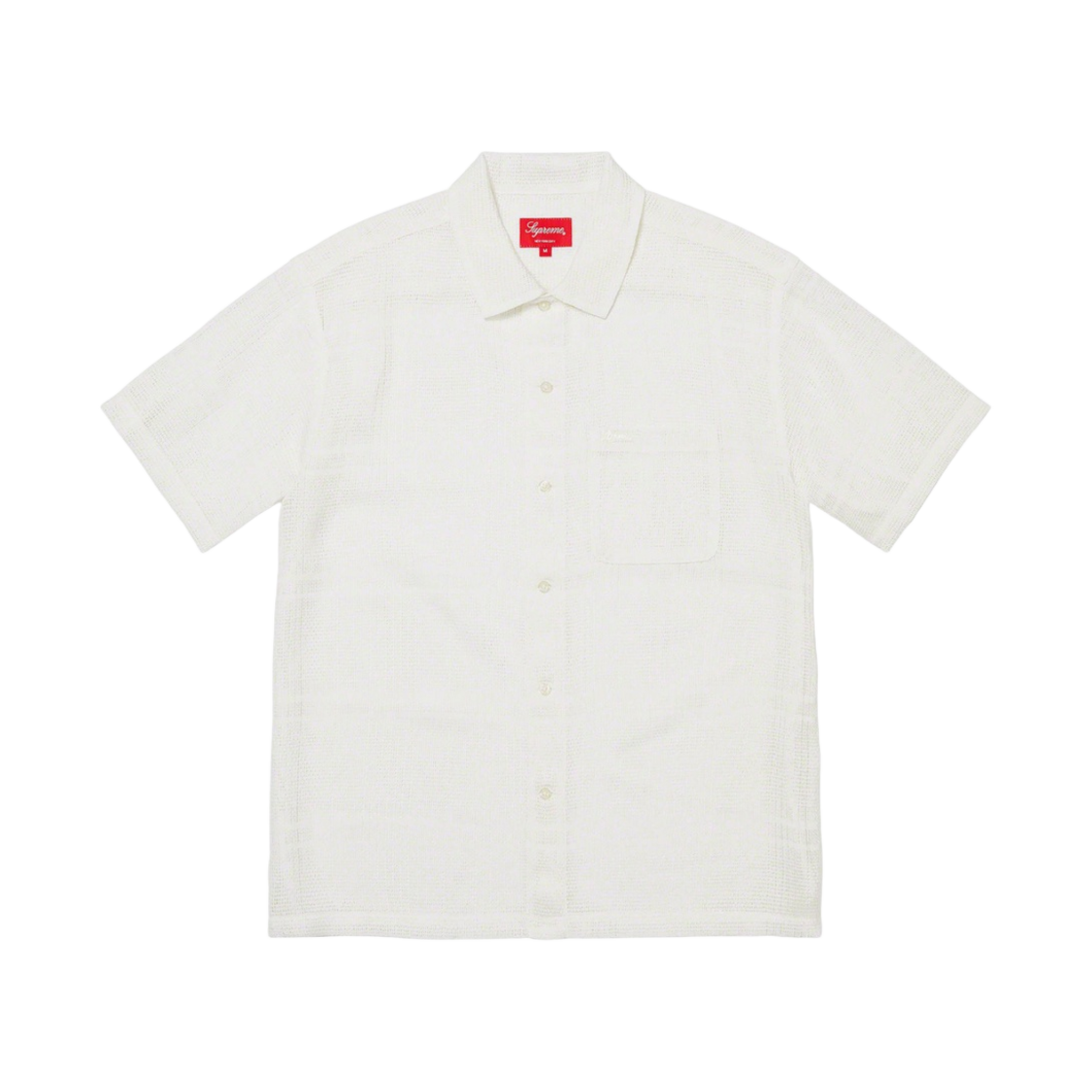 슈프림 메쉬 스트라이프 숏슬리브 셔츠 화이트 - 23SS(Supreme Mesh Stripe S/S Shirt White - 23SS) - 1