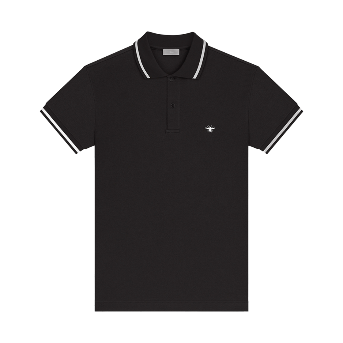 디올 폴로 셔츠 비 자수 블랙 피케(Dior Polo Shirt With Bee Embroidery Black Pique)