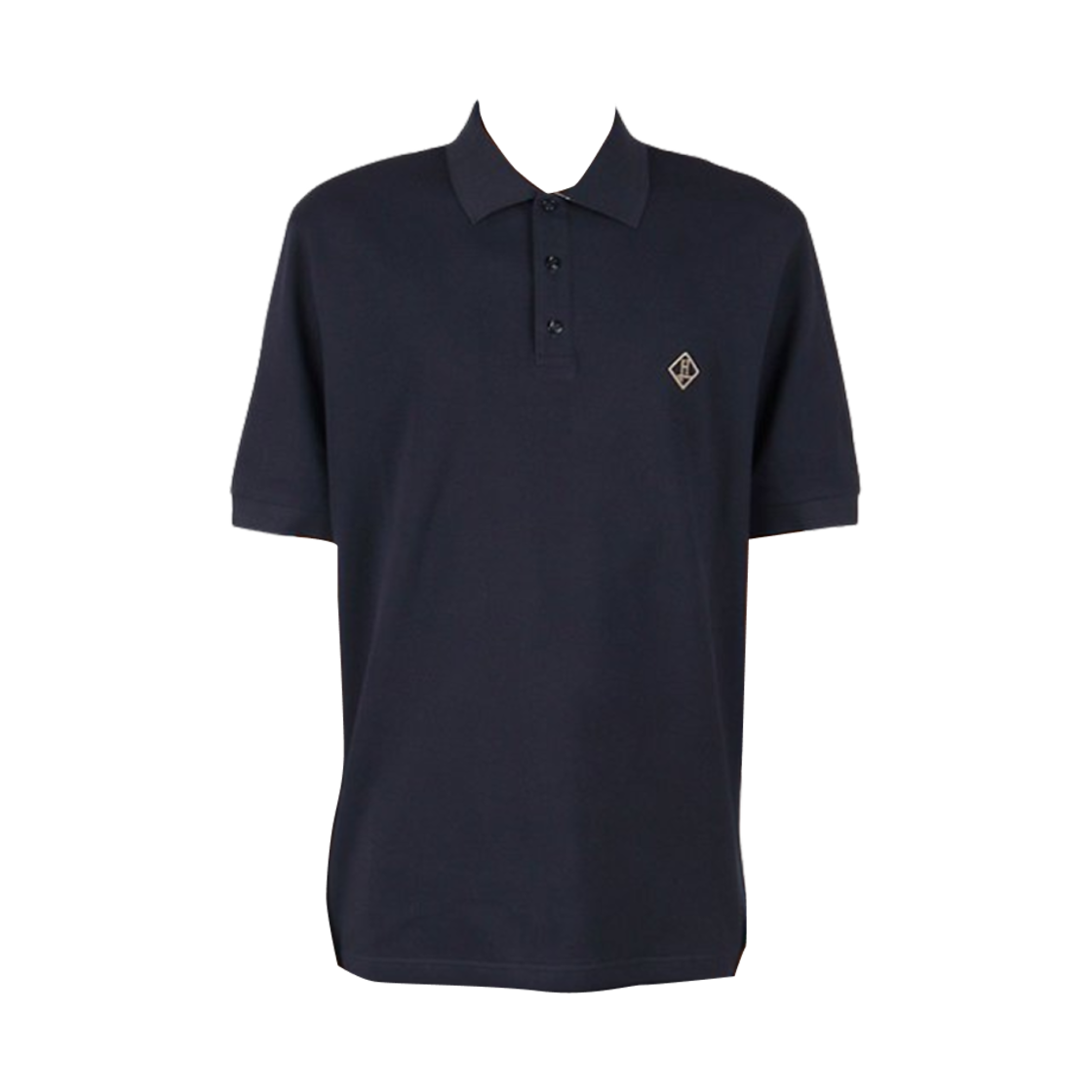 JPL00135U-54005-9200 Herno Logo Short Sleeve Polo T-Shirt Navy Blue