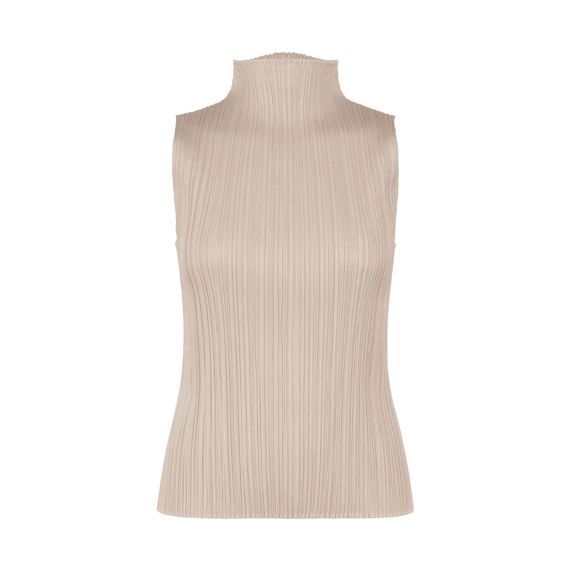 (W) 플리츠 플리즈 이세이 미야케 뉴 컬러풀 베이직 4 탑 그레이지((W) Pleats Please Issey Miyake New Colorful Basics 4 Top Greige)