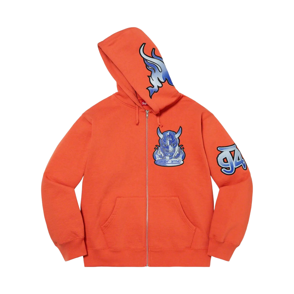 슈프림 데몬 집업 후드 스웨트셔츠 번트 오렌지 - 22SS(Supreme Demon Zip Up Hooded Sweatshirt Burnt Orange - 22SS) - 2
