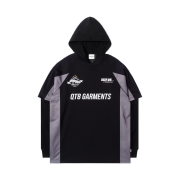 QT8 GARMENTS 3R Soccer Layered Hoodie Jersey Black