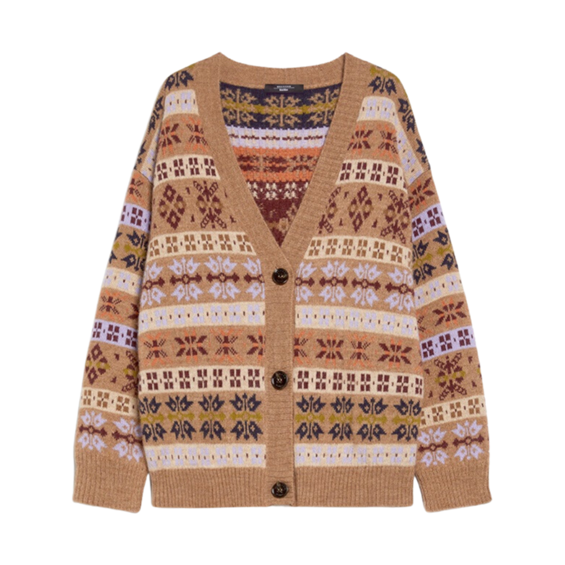 ECCELSO-001 (W) Max Mara Eccelso Acrylic Cardigan Hazelnut Brown