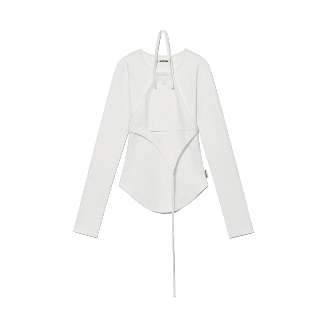 (W) 글로니 블레이크 패널 레이어드 롱 슬리브 아이보리