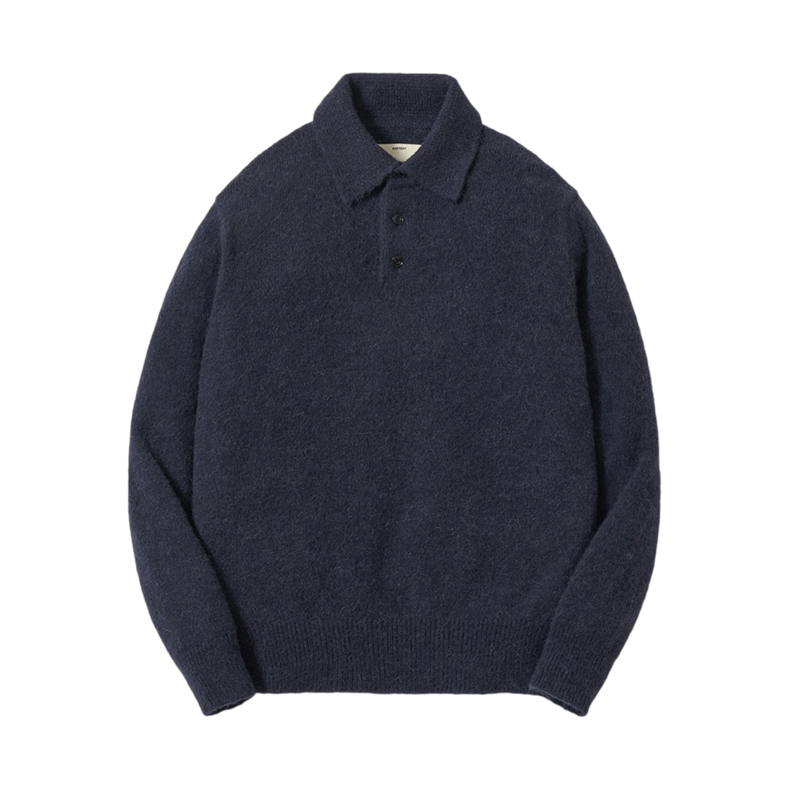 포터리 컴포트 폴로 니트 수퍼파인 메리노 울 베이비 알파카 블렌드 다크 네이비(Pottery Comfort Polo Knit Superfine Merino Wool Baby Alpaca Blend Dark Navy) - 1