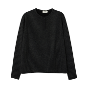 LEARVE Cove Hook Henley Neck T-Shirt Black