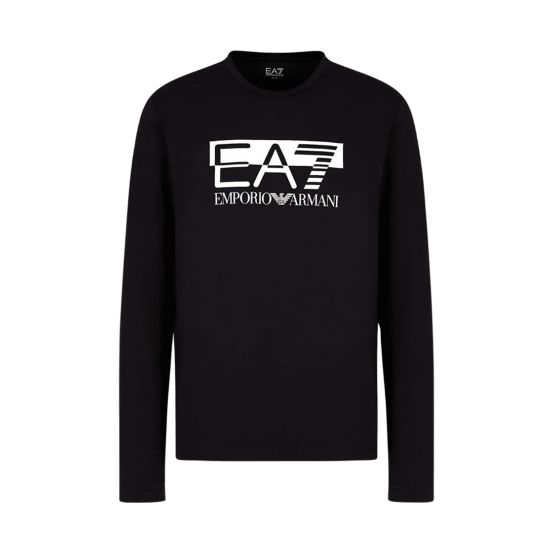 6RPT64PJ03Z0200 Emporio Armani EA7 Logo Print Long Sleeve T-Shirt Black White