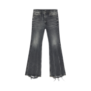 Balenciaga Denim Flared Pants Black