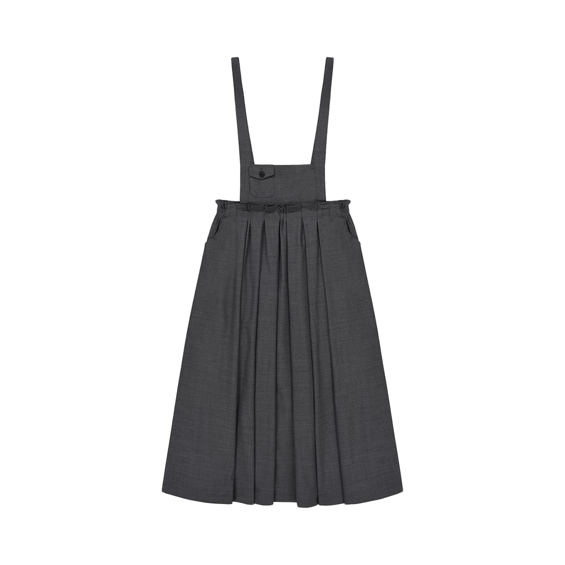 플레따 핀턱 오버롤 스커트 그레이(FLETTA Pintuck Overall Skirt Gray)