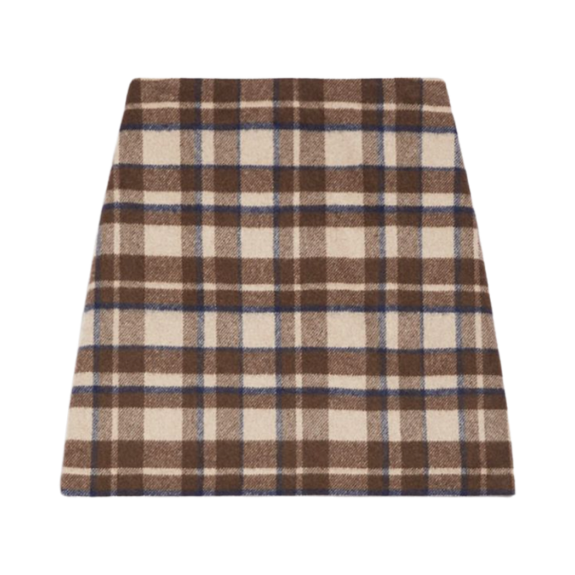 EPOCA-002 (W) Weekend Max Mara Epoca Short Chequered Wool Skirt Brown