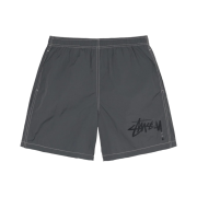 Stussy Big Stock Nylon Shorts Charcoal