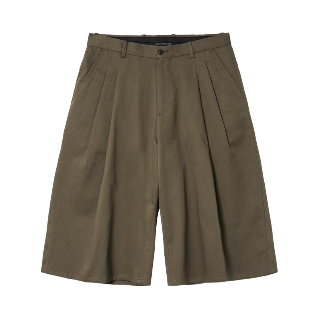 해칭룸 투 플리츠 쇼츠 다크 브라운(Hatchingroom Two Pleats Shorts Dark Brown)