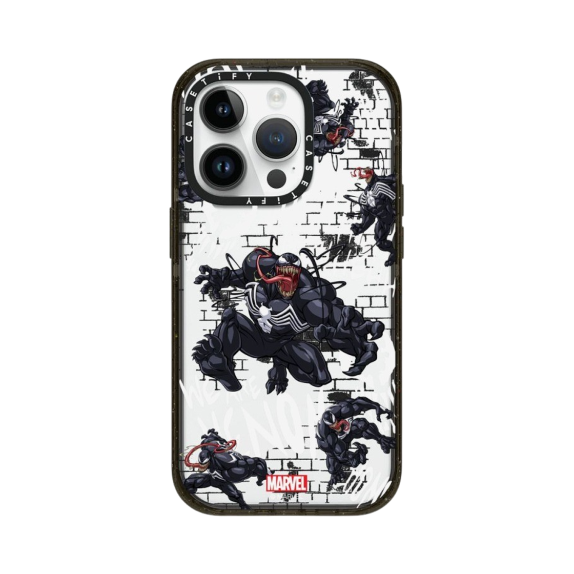 케이스티파이 x 마블 아이폰 베놈 패턴 임팩트 케이스 클리어 블랙(Casetify x Marvel iPhone Venom Pattern Impact Case Clear Black) - 1