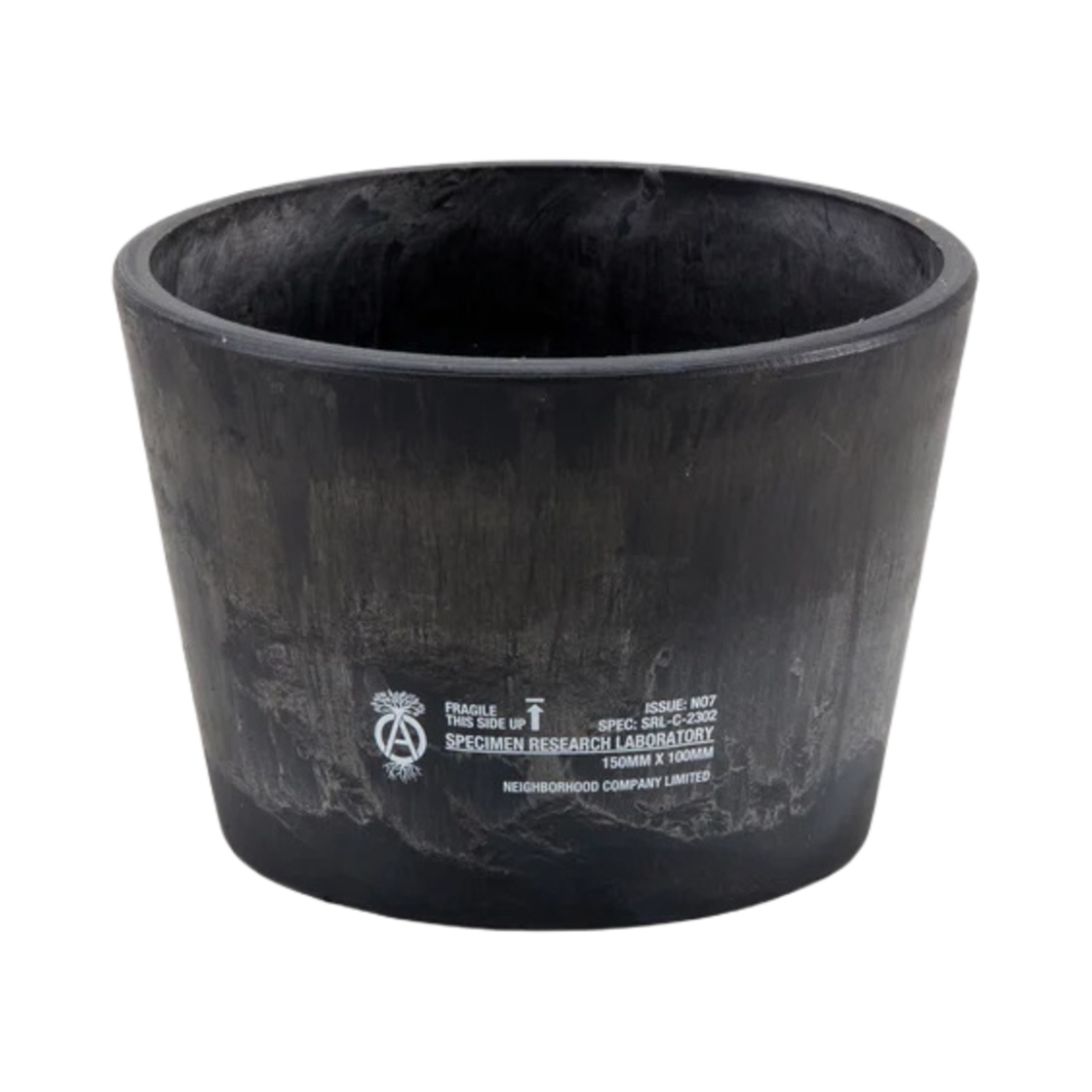 232OONH-AC04 Neighborhood SRL . Tapered Shallow Type Plant Pot-M Black