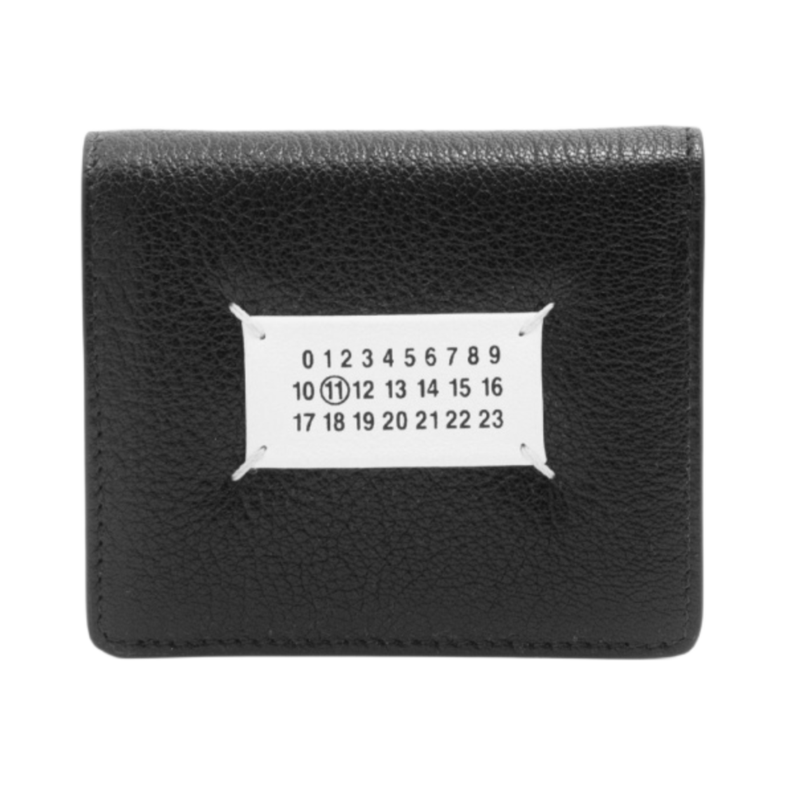 메종 마르지엘라 그레이니 넘버링 로고 반지갑 블랙(Maison Margiela Grainy Leather Numbers Logo Patch Wallet Black) - 1