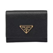 Prada Small Saffiano Leather Wallet Black