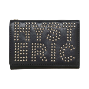(W) Hysteric Glamour Logo Stud Tri-Fold Wallet Black