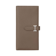 Hermes Bearn Wallet Mysore Goatskin & Palladium Etoupe