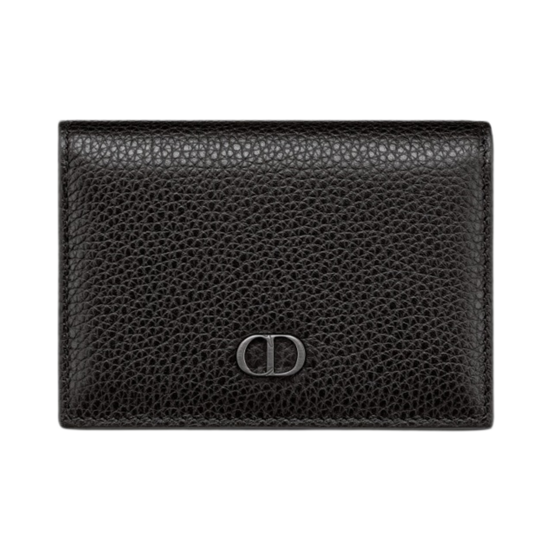 디올 비즈니스 카드 홀더 블랙 그레인드 카프스킨 CD 아이콘 시그니쳐(Dior Business Card Holder Black Grained Calfskin CD Icon Signature) - 1