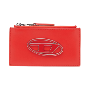 Diesel Paoulina Zipped Card Holder with Logo Red