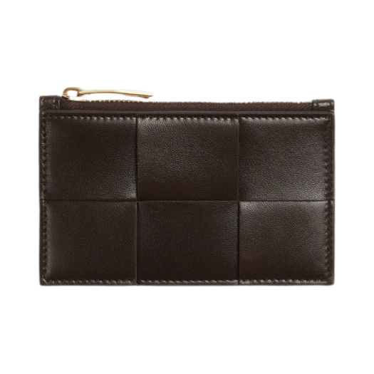 Bottega Veneta Cassette Zippered Card Case Fondant