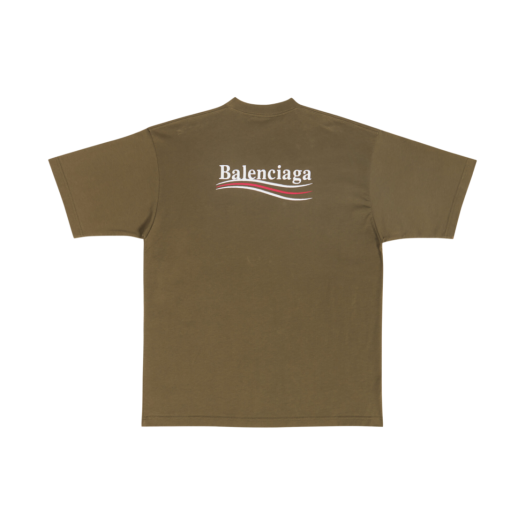 Balenciaga Political Campaign Large Fit T-Shirt Khaki