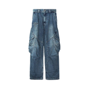 Ignota Core:6 Washed Cargo Pants Blue