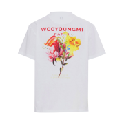 Wooyoungmi Flower Print Back Logo T-Shirt White - 22SS