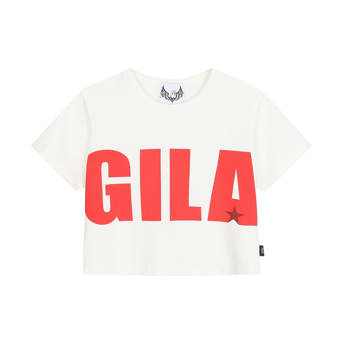 GL25SUTP03WH Gila Archive Bold Logo Crop Top White