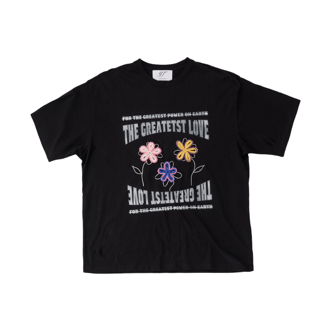 더그레이티스트 플라워 패치 티 블랙