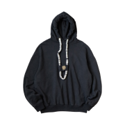 Kapital 30 Fleece Dragon Hood Sweatshirt Black
