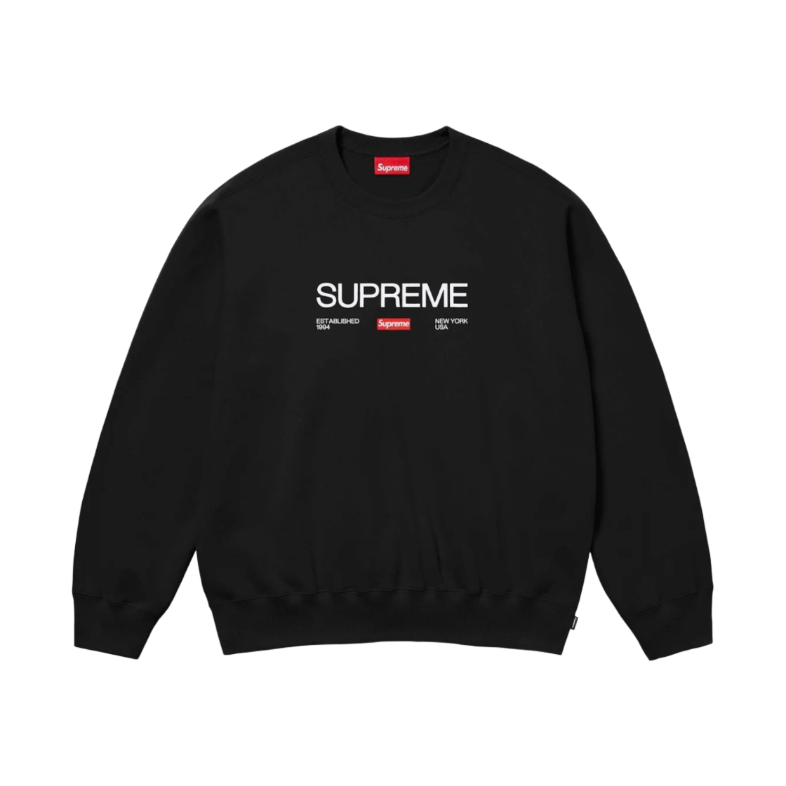 슈프림 이스테블리시드 크루넥 블랙 - 24SS