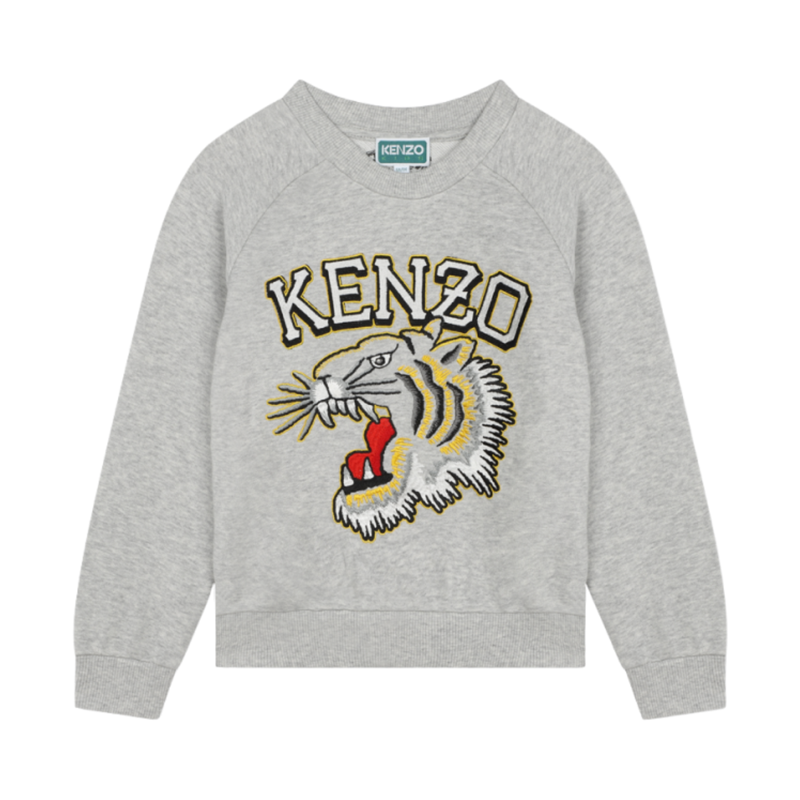 K60323-A47 (Kids) Kenzo Cotton Fleece Sweatshirt Grey
