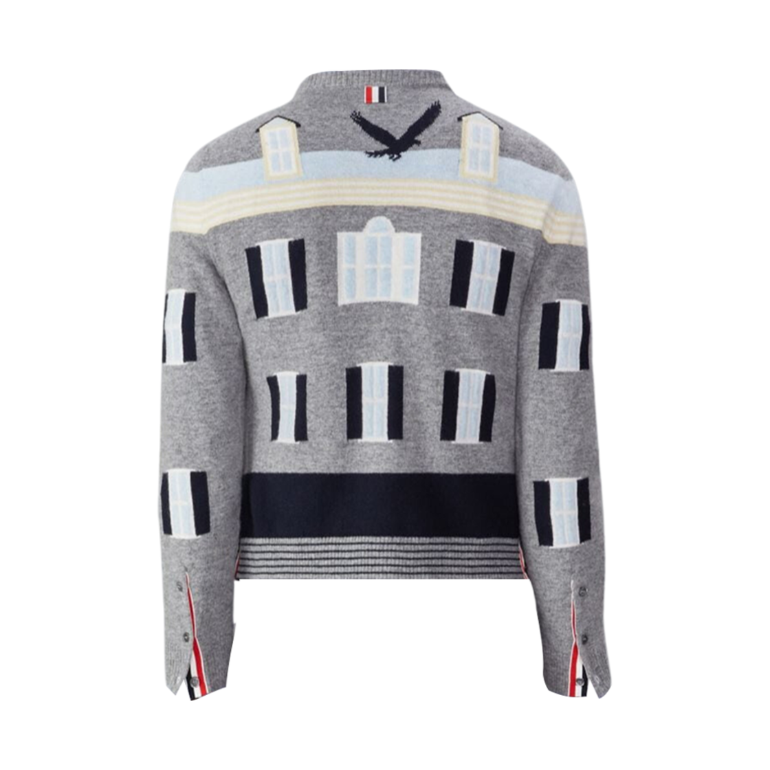 톰브라운 메리노 울 하우스 풀오버 라이트 그레이(Thom Browne Merino Wool House Pullover Light Grey) - 2