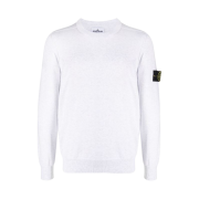 Stone Island 540B2 Soft Cotton Crewneck Knit Melange Grey - 23SS