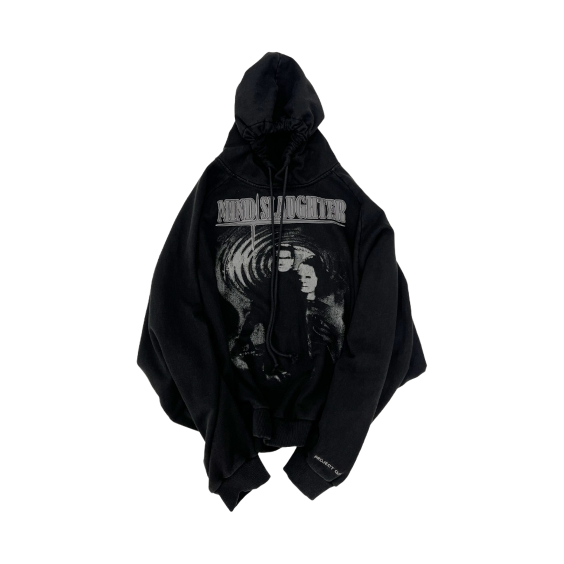 프로젝트 G/R 마인드 슬로터 빈티지 워시드 후드 블랙(Project G/R Mind Slaughter Vintage Washeed Hoodie Black)