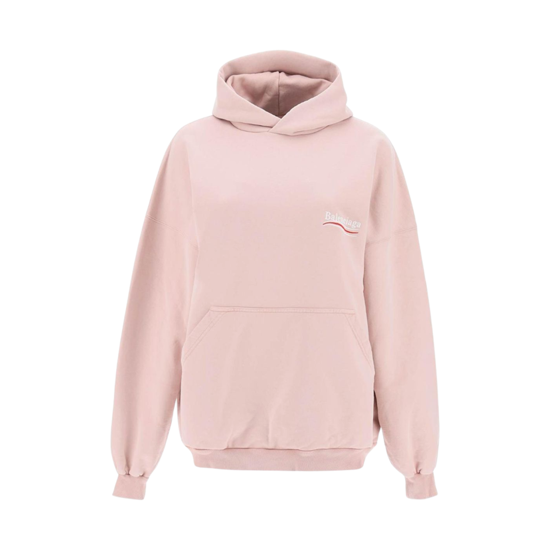 739024TKVI91764 Balenciaga Political Campaign Large Fit Hoodie Light Pink