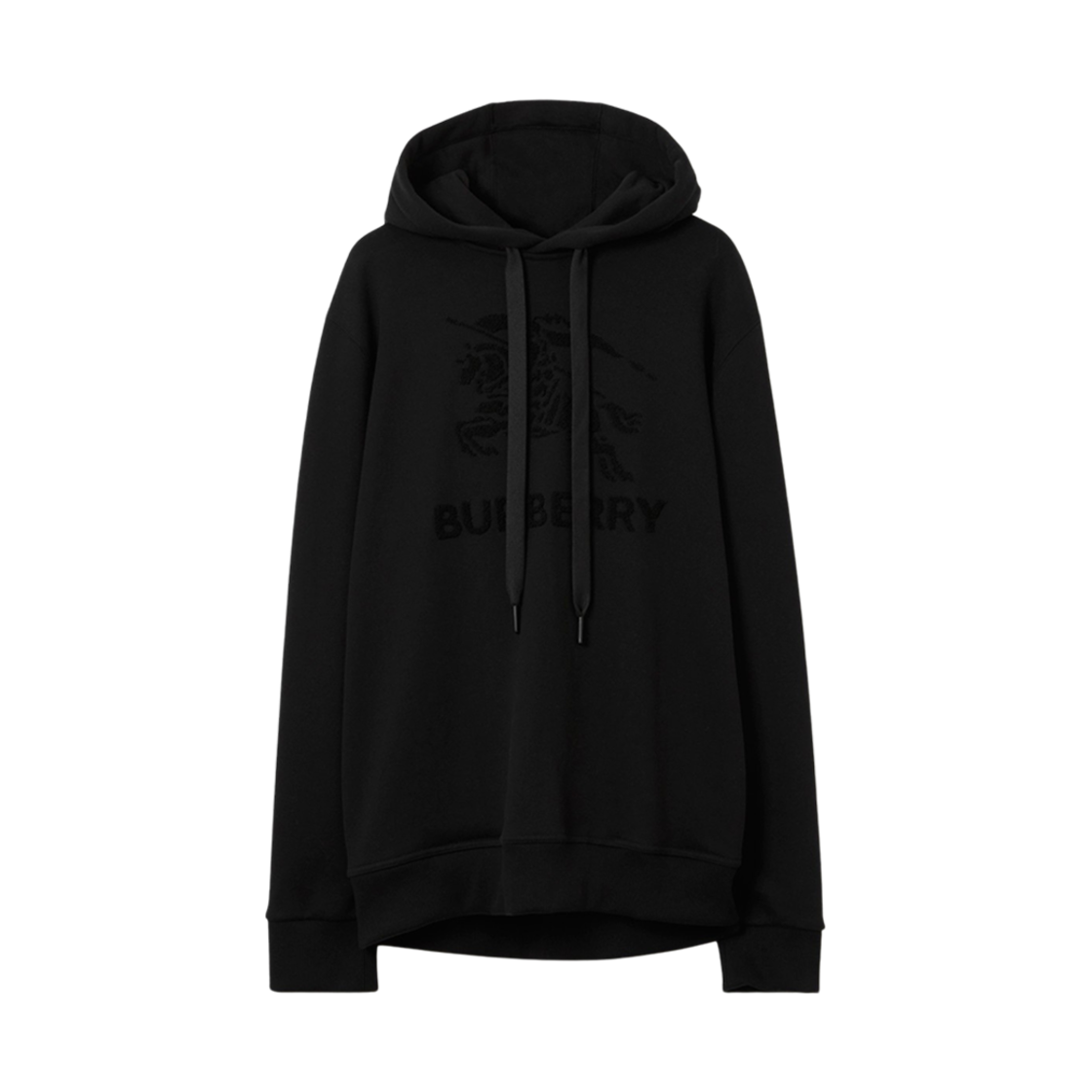 8071455 Burberry Embroidered EKD Cotton Hoodie Black - 대표 이미지 #1