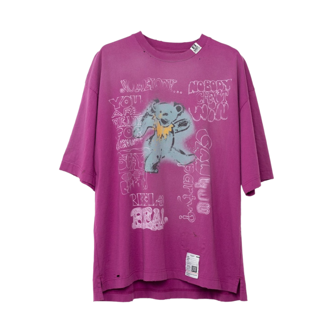 메종 미하라 야스히로 디스트레스드 티셔츠 퍼플(Maison Mihara Yasuhiro Distressed T-Shirt Purple) - 1