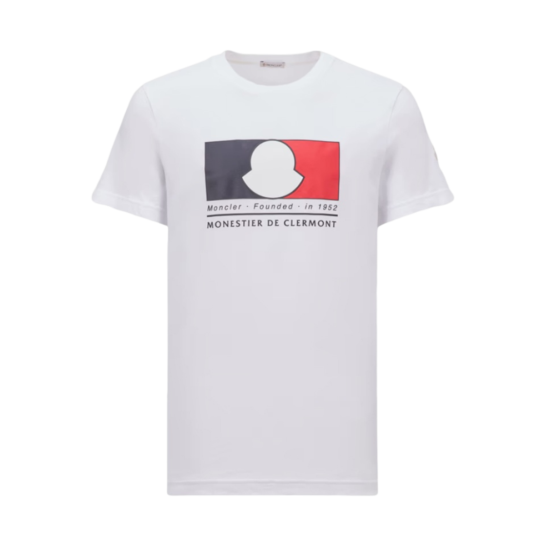 몽클레르 3 컬러 로고 모티프 티셔츠 옵티컬 화이트 - 24SS