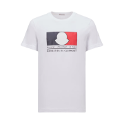 Moncler 3 Color Logo Motif T-Shirt Optical White - 24SS