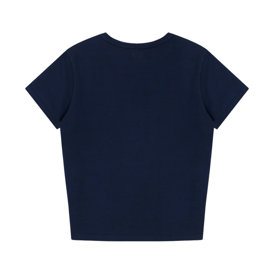 AM02T2409-NV (W) Aviemuah Essential Clean Cotton Slim T-Shirt Navy - #2