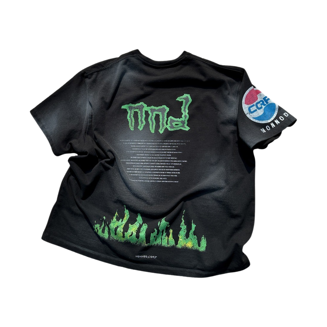 논노드 소프트 드링크 티셔츠 워시드 블랙(Nonnod Soft Drink T-Shirt Washed Black)