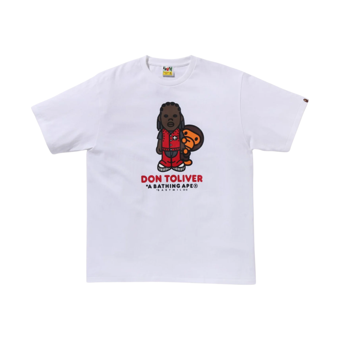 베이프 x 캑터스 잭 x 돈 톨리버 마일로 티셔츠 화이트