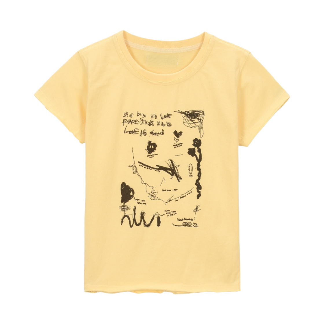 베이컨트 아카이브 에반 아트워크 티셔츠 옐로우