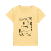 Vacant Archive Evan Artwork T-Shirt Yellow