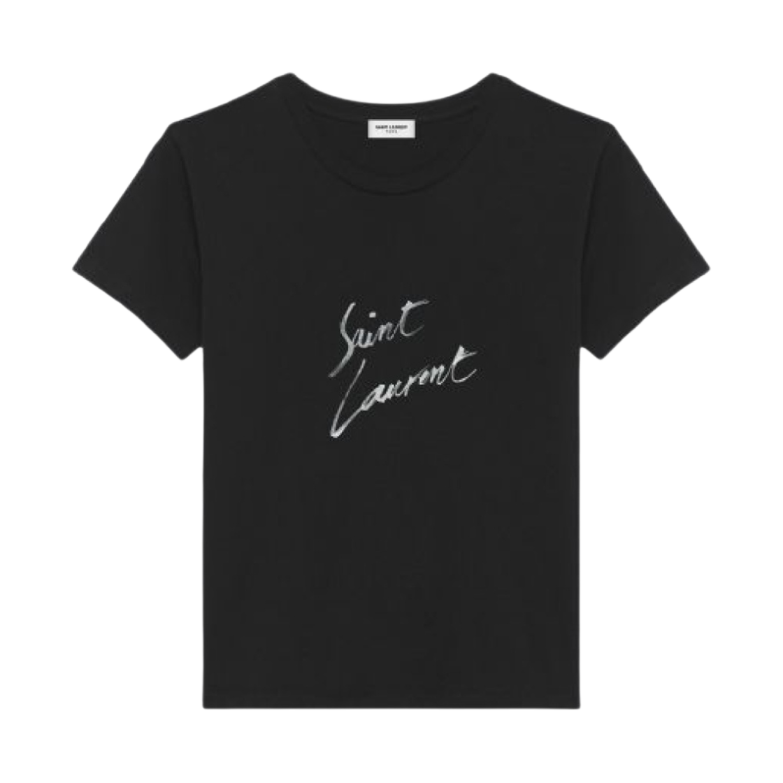 480335-YB2IS-9787 (W) Saint Laurent Signature Logo T-Shirt Black